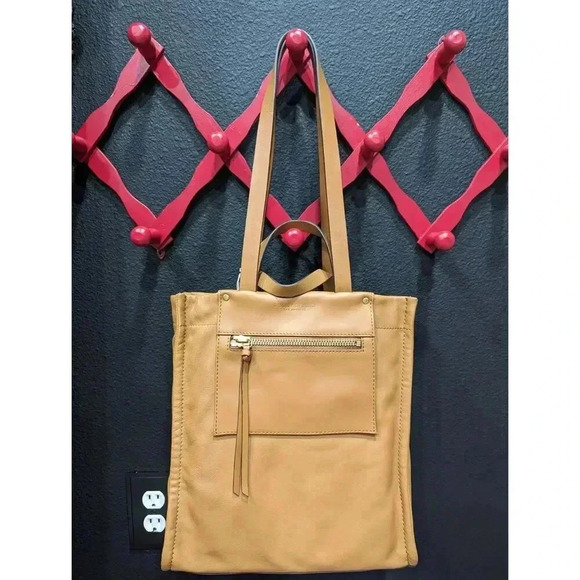 Lucky‎ Brand Leather Purse Tote Tapanga Tan/Brown Large Lightweight Soue Bag - Picture 1 of 14